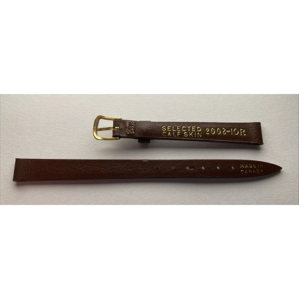 10mm Brown Selected Calf Skin‎ Watch band 2008-10R
